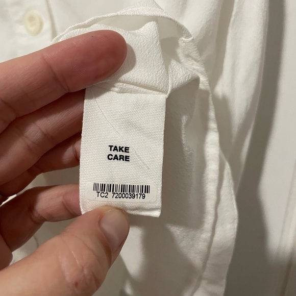 Avec Les Filles Button Down White Rayon Skirt 442 - Picture 7 of 7